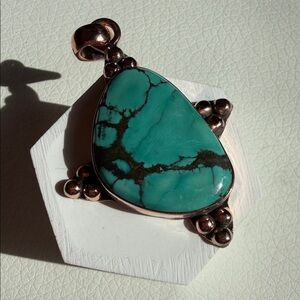Turquoise and Copper Pendant